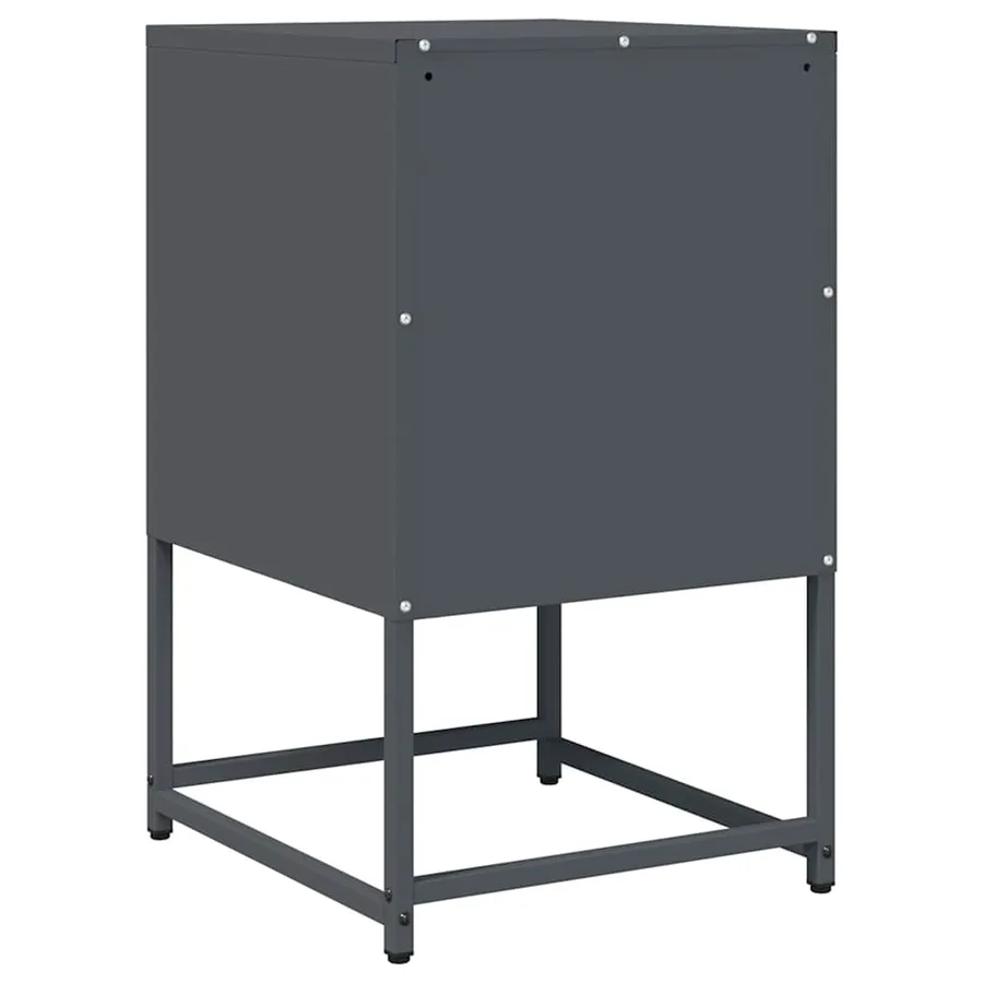 Table de chevet anthracite 36x39x60,5 cm acier laminé à froid - 7