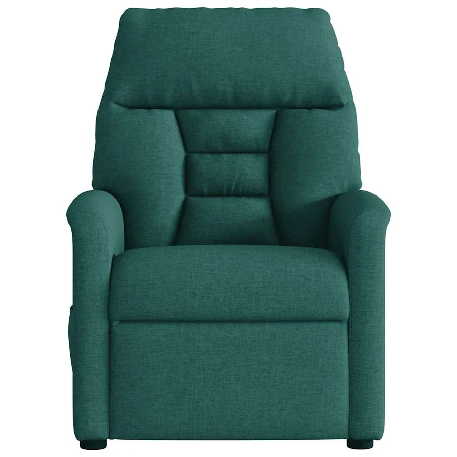 Fauteuil de massage inclinable Vert foncé Tissu - 3