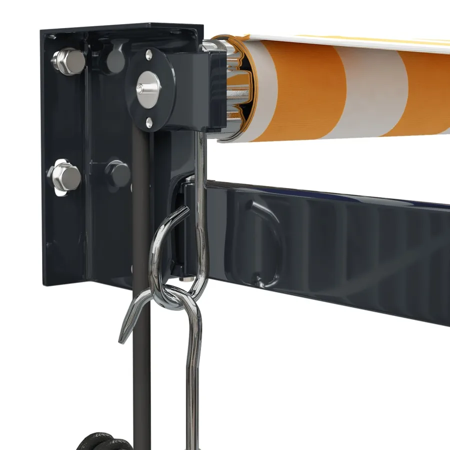 Auvent rétractable automatique jaune et blanc 4,5x3 m - 7