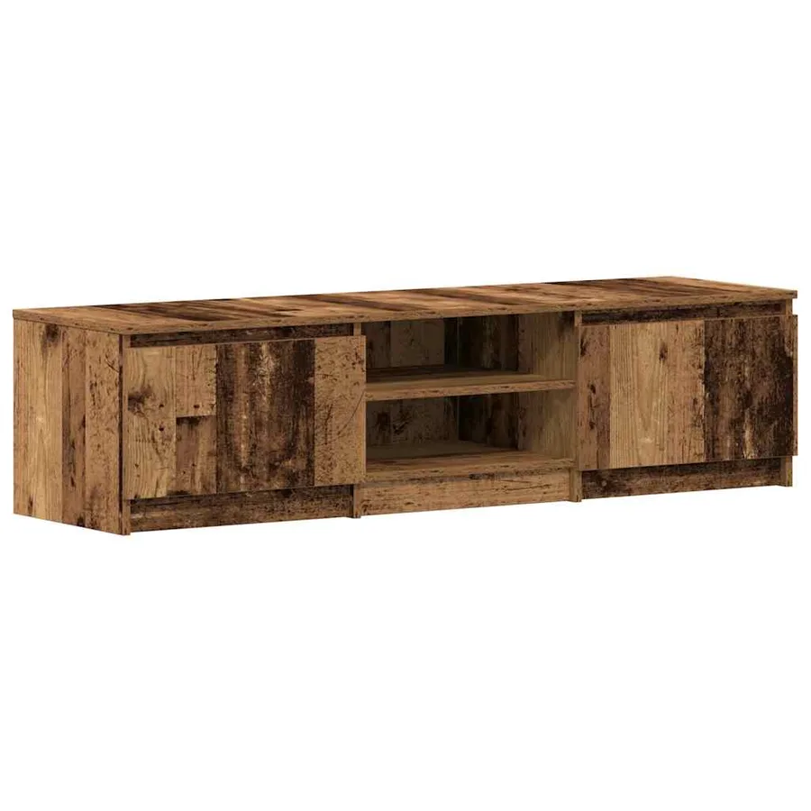 Meuble TV en bois ancien 140x40x36 cm bois d'ingénierie - 2