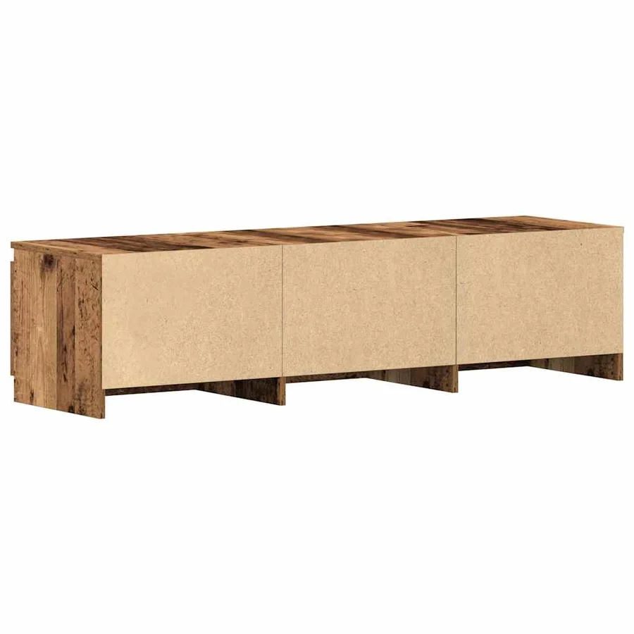 Meuble TV en bois ancien 140x40x36 cm bois d'ingénierie - 8