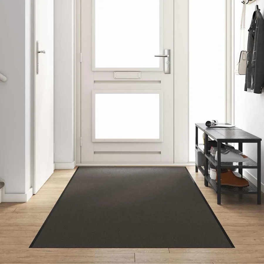 Tapis d'entrée Anthracite et noir 120 x 350 cm 100% Polyamide