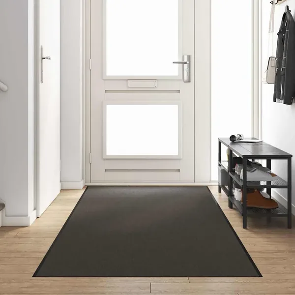 Tapis d'entrée Anthracite et noir 120 x 350 cm 100% Polyamide
