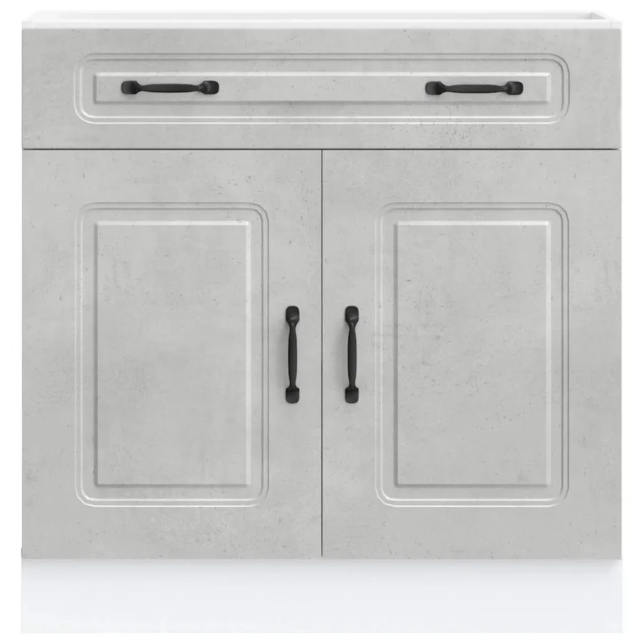 Armoire de cuisine Kalmar gris béton bois d'ingénierie - 4