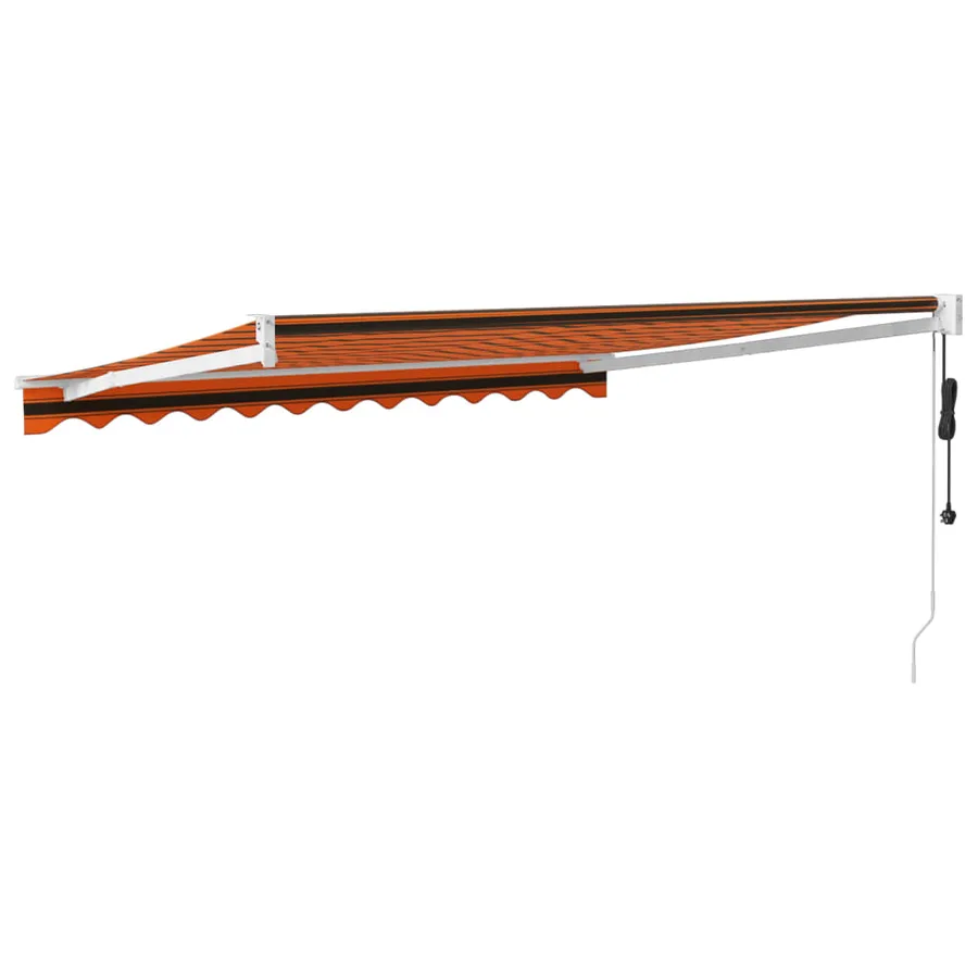 Auvent rétractable automatique orange et marron 3x2,5 m - 5