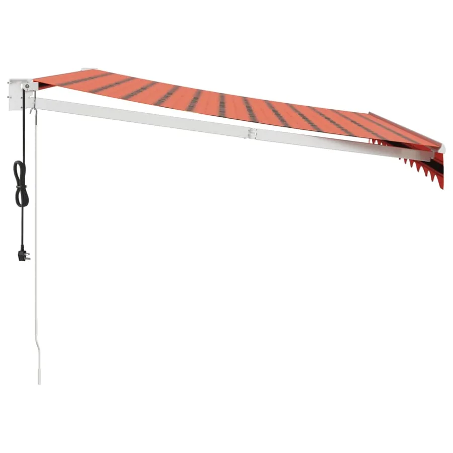Auvent rétractable automatique orange et marron 3x2,5 m - 6