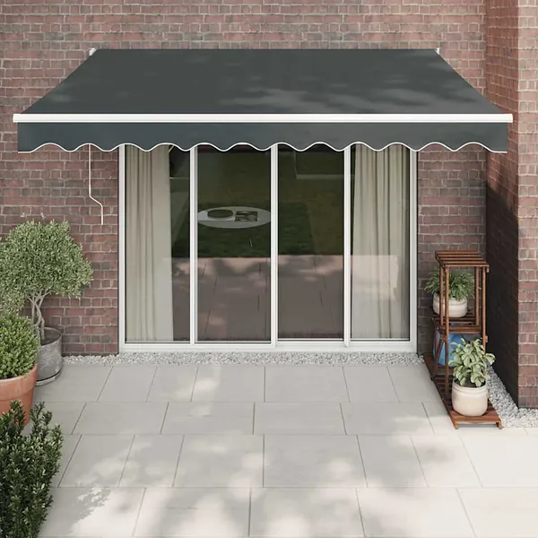 Auvent rétractable automatique anthracite 3,5x2,5 m