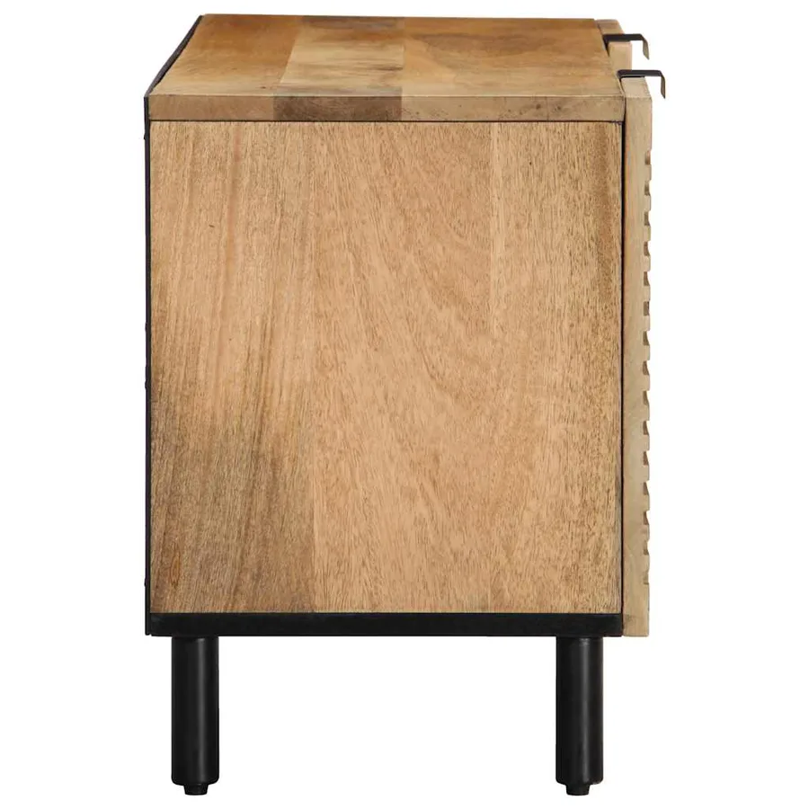Meuble TV marron 105x33x46 cm Bois massif de manguier - 4
