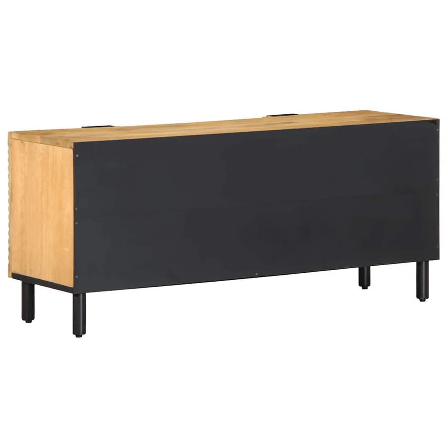 Meuble TV marron 105x33x46 cm Bois massif de manguier - 5