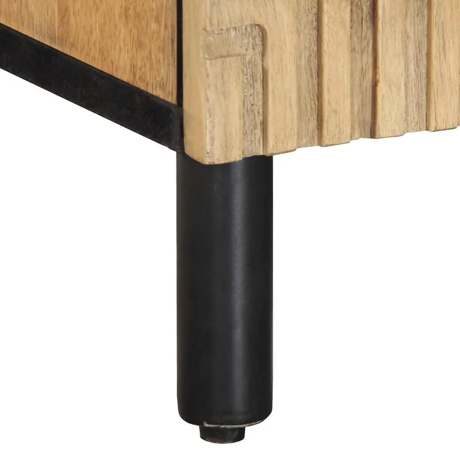 Meuble TV marron 105x33x46 cm Bois massif de manguier - 8