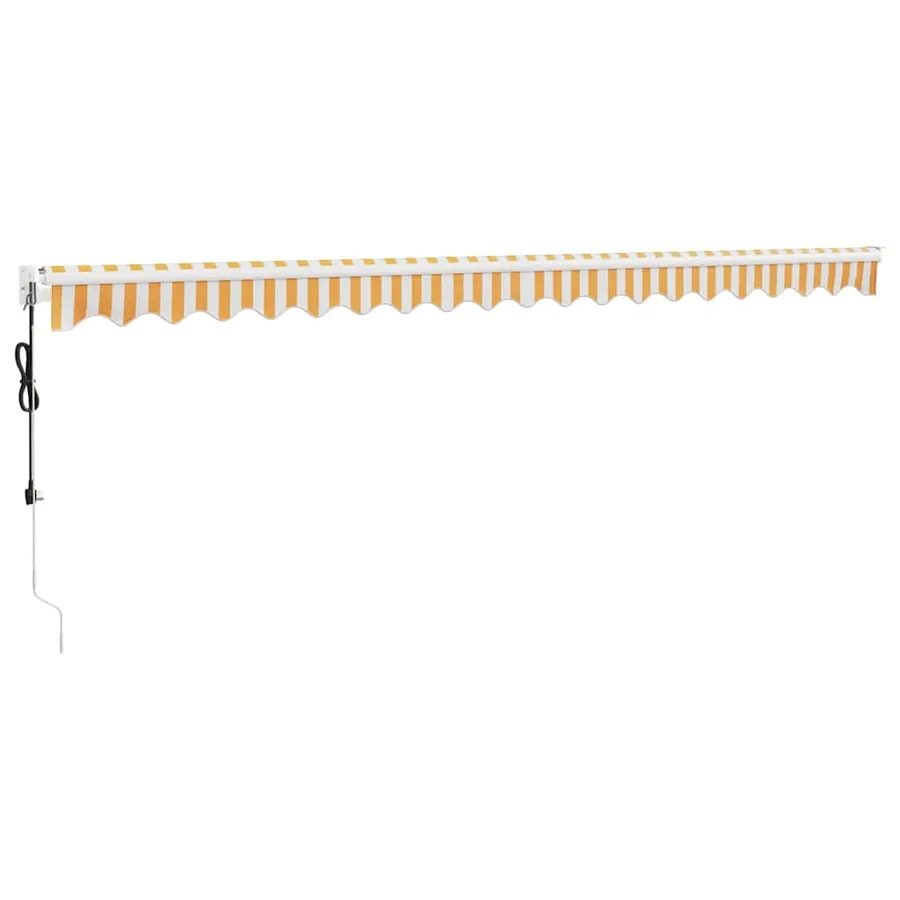 Auvent rétractable automatique jaune et blanc 5x3 m - 4