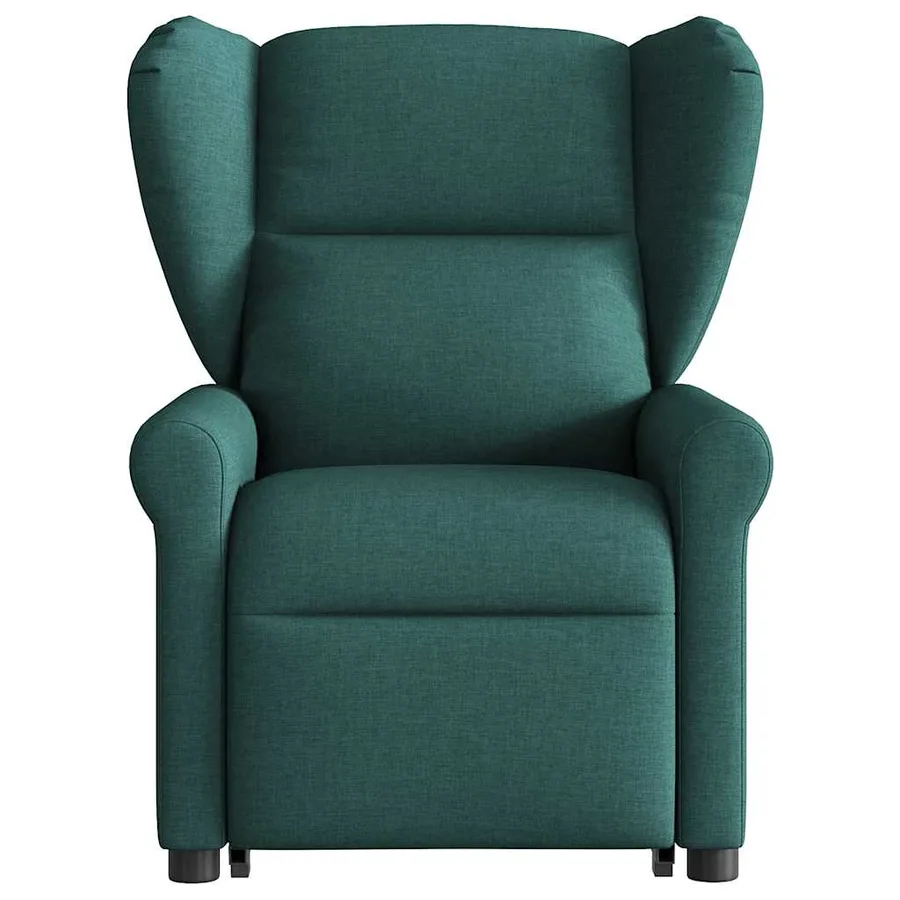 Fauteuil inclinable de massage Vert foncé Tissu - 4