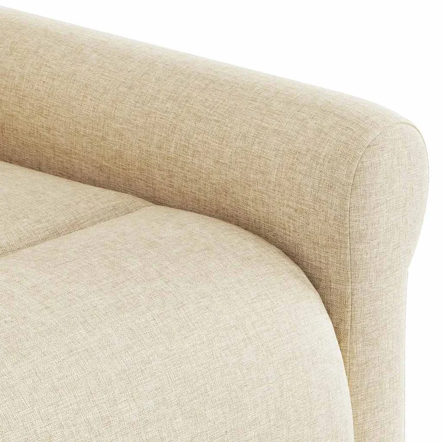 Fauteuil inclinable de massage Crème Tissu - 11