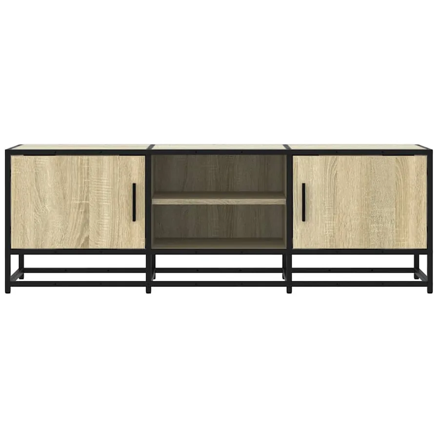 Meuble TV chêne sonoma 120x35x41 cm bois d'ingénierie et métal - 4