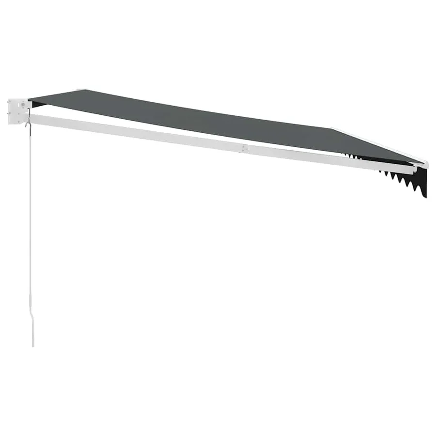 Auvent rétractable anthracite 4,5x3 m tissu et aluminium - 4