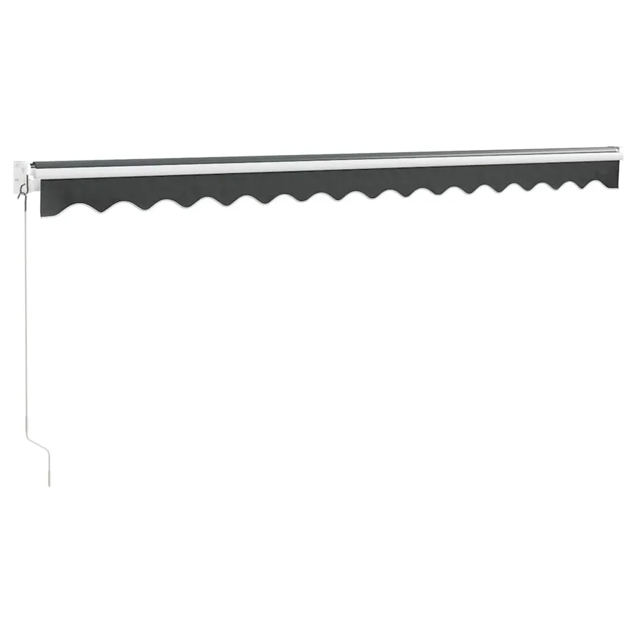 Auvent rétractable anthracite 4,5x3 m tissu et aluminium - 6