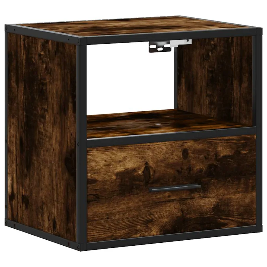 Table de chevet murale Chêne fumé 40x31x39,5 cm - 2