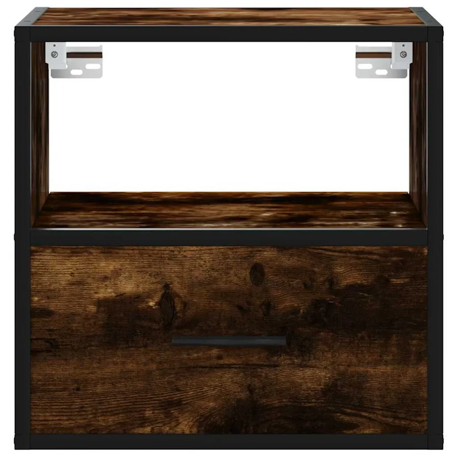 Table de chevet murale Chêne fumé 40x31x39,5 cm - 5