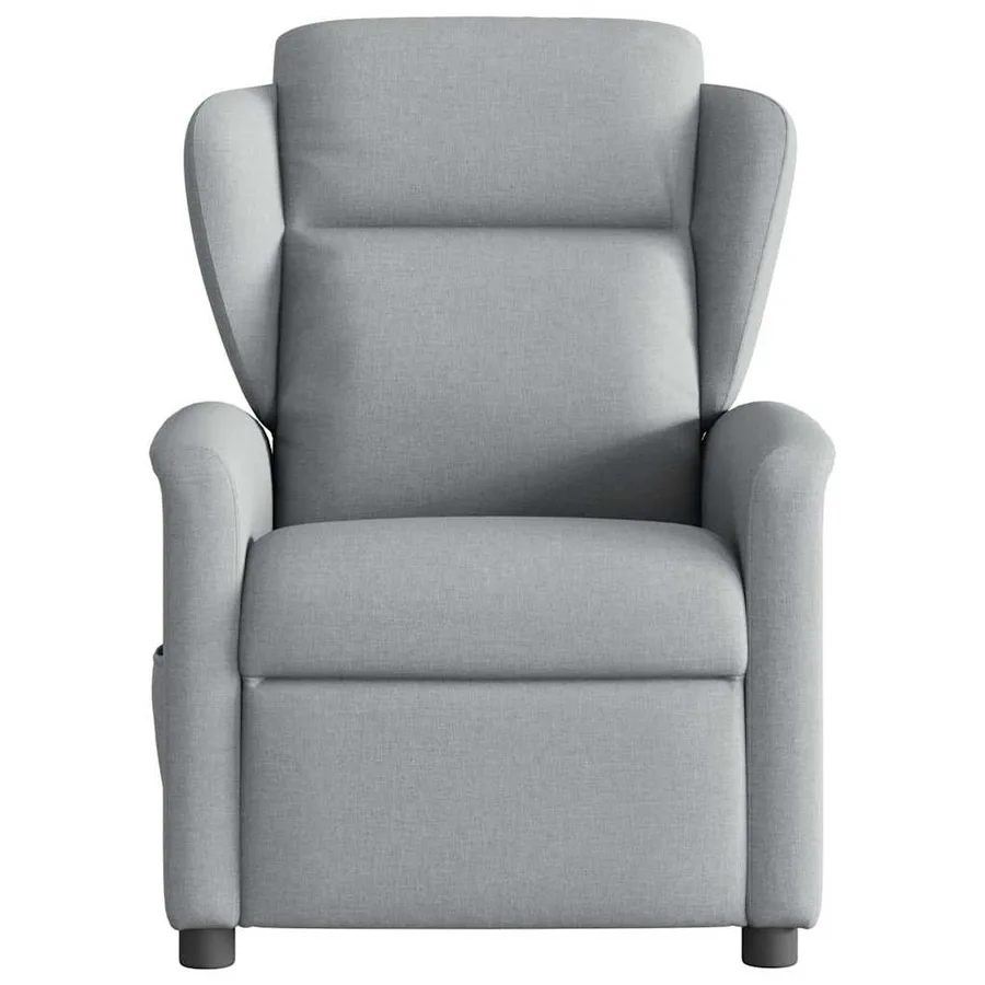 Fauteuil de massage inclinable électrique gris clair tissu - 5