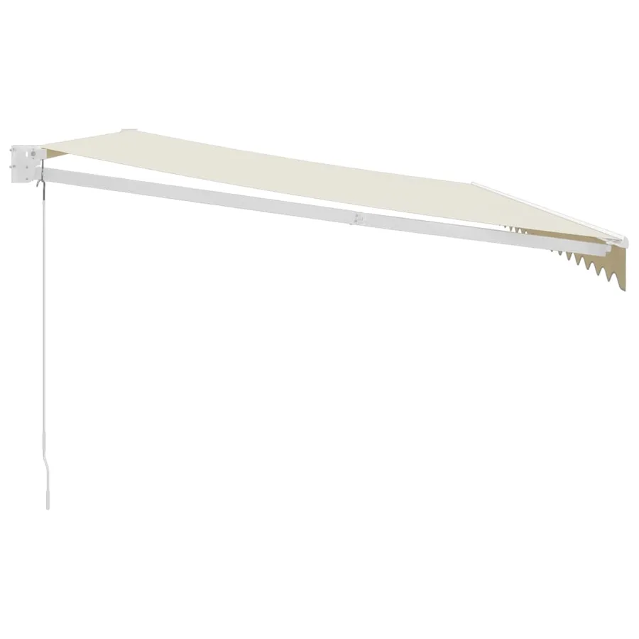 Auvent rétractable crème 5x3 m tissu et aluminium - 4