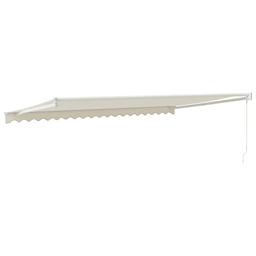Auvent rétractable crème 5x3 m tissu et aluminium - 5