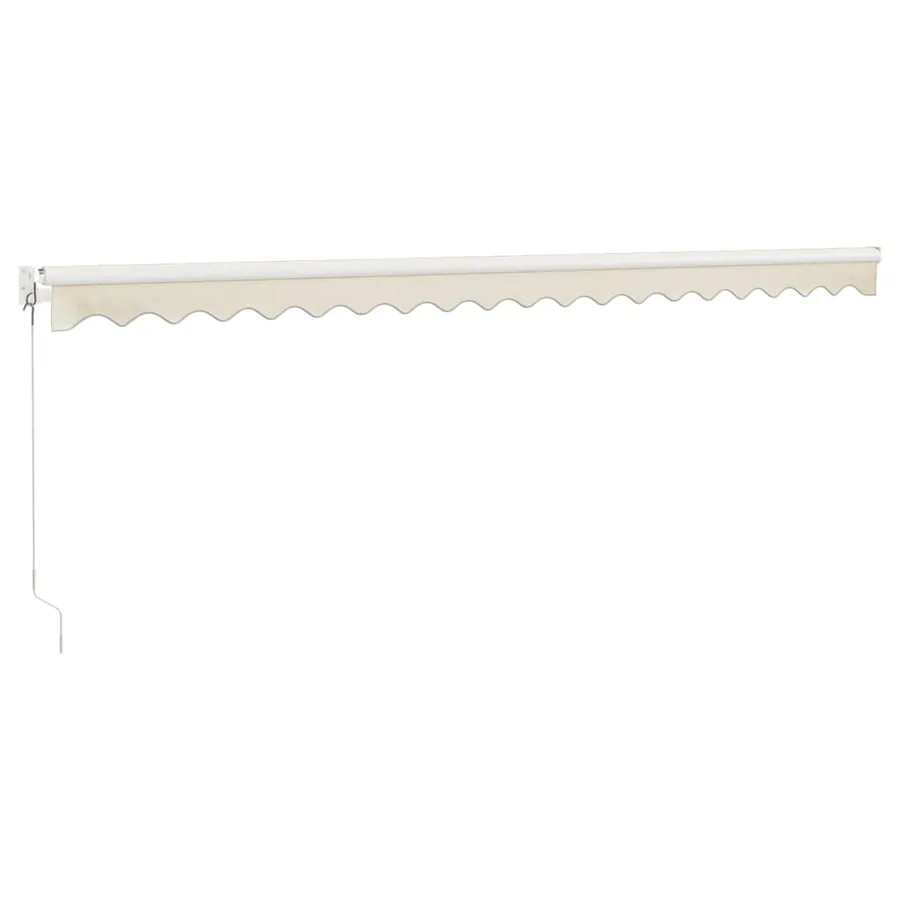 Auvent rétractable crème 5x3 m tissu et aluminium - 6