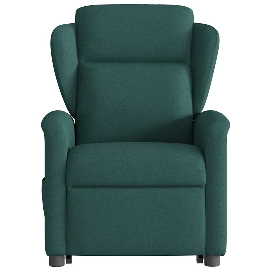 Fauteuil inclinable de massage électrique Vert foncé Tissu - 5