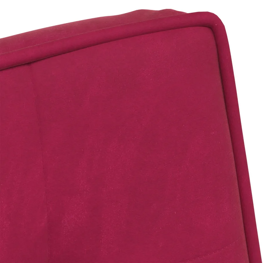 Chaise de relaxation rouge bordeaux 64x74x84 cm velours - 9