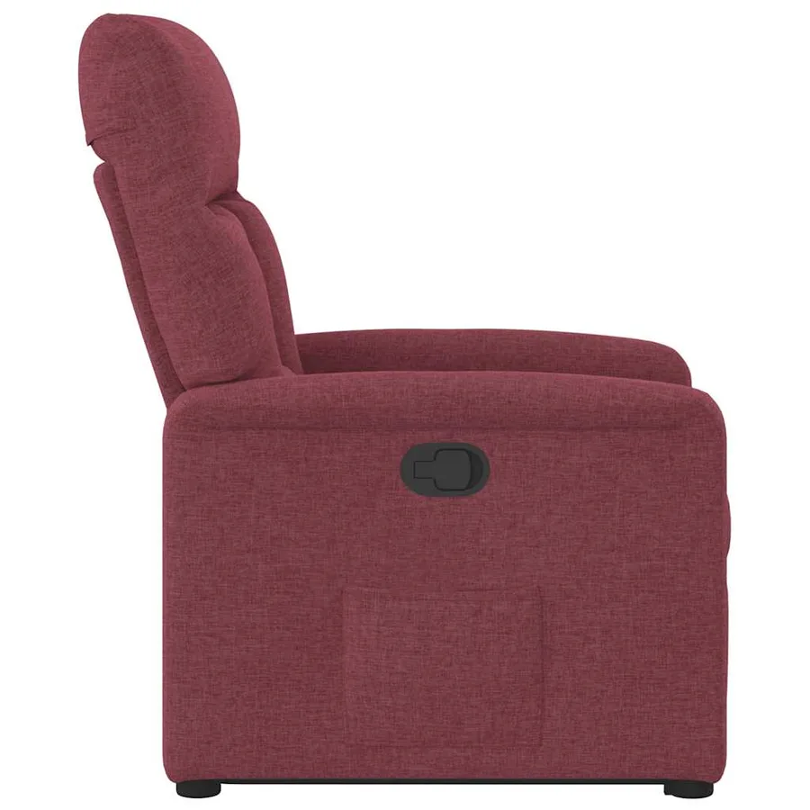 Fauteuil inclinable rouge bordeaux tissu - 6
