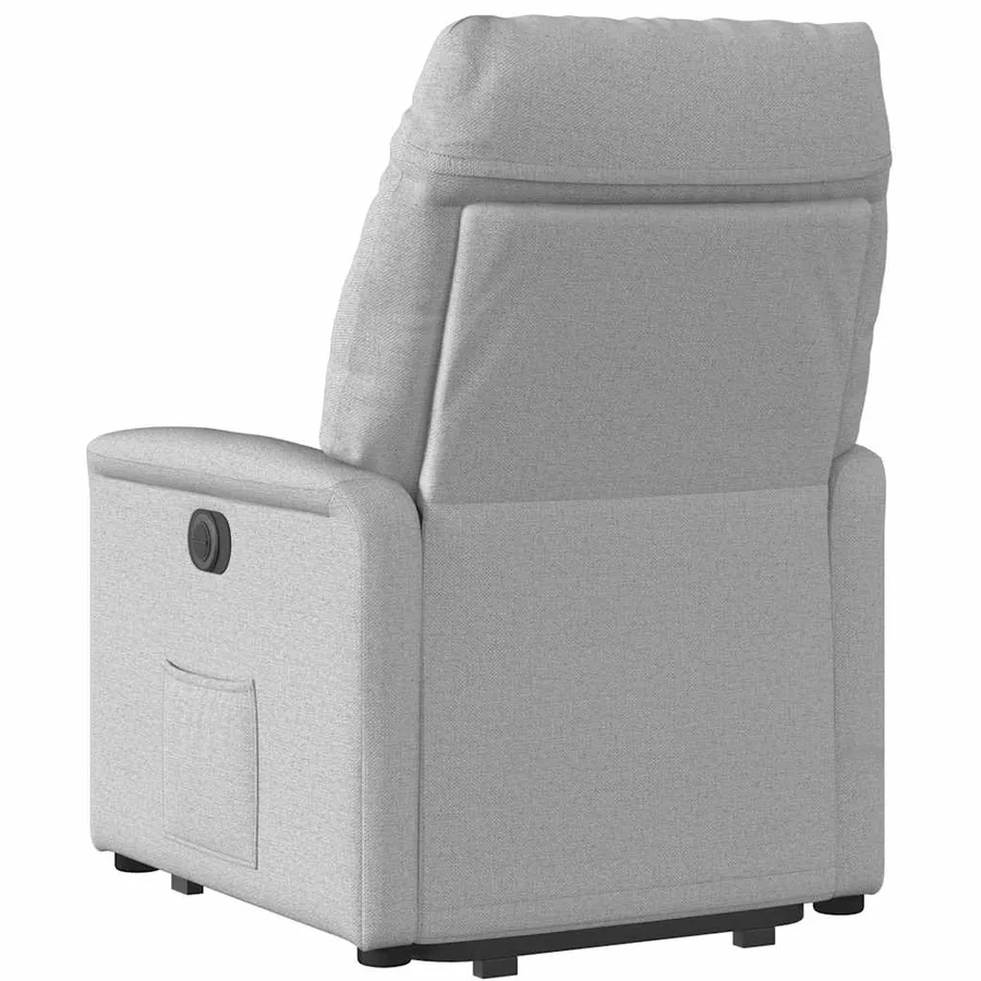 Fauteuil inclinable électrique gris nuage tissu - 6