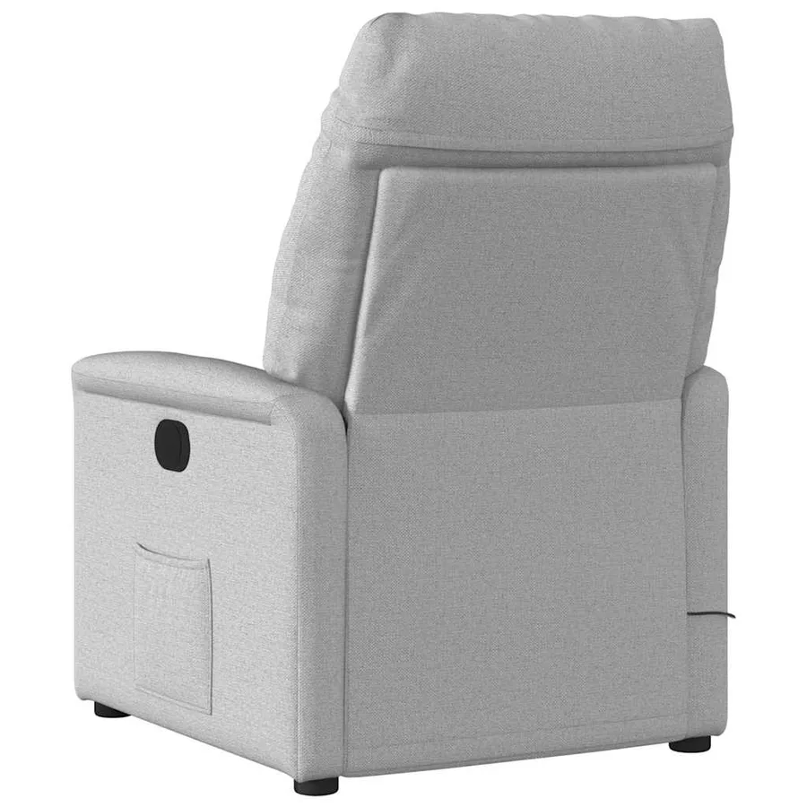 Fauteuil inclinable électrique gris nuage tissu - 7