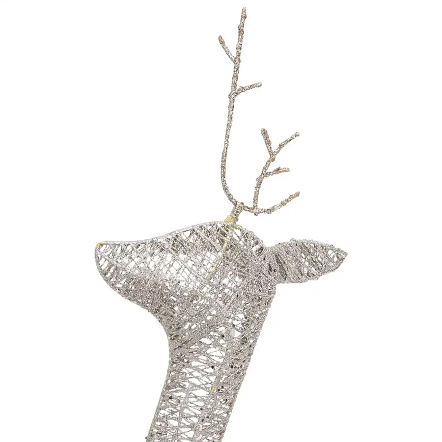 Rennes de Noël 6 pcs Doré Blanc chaud Maille - 7