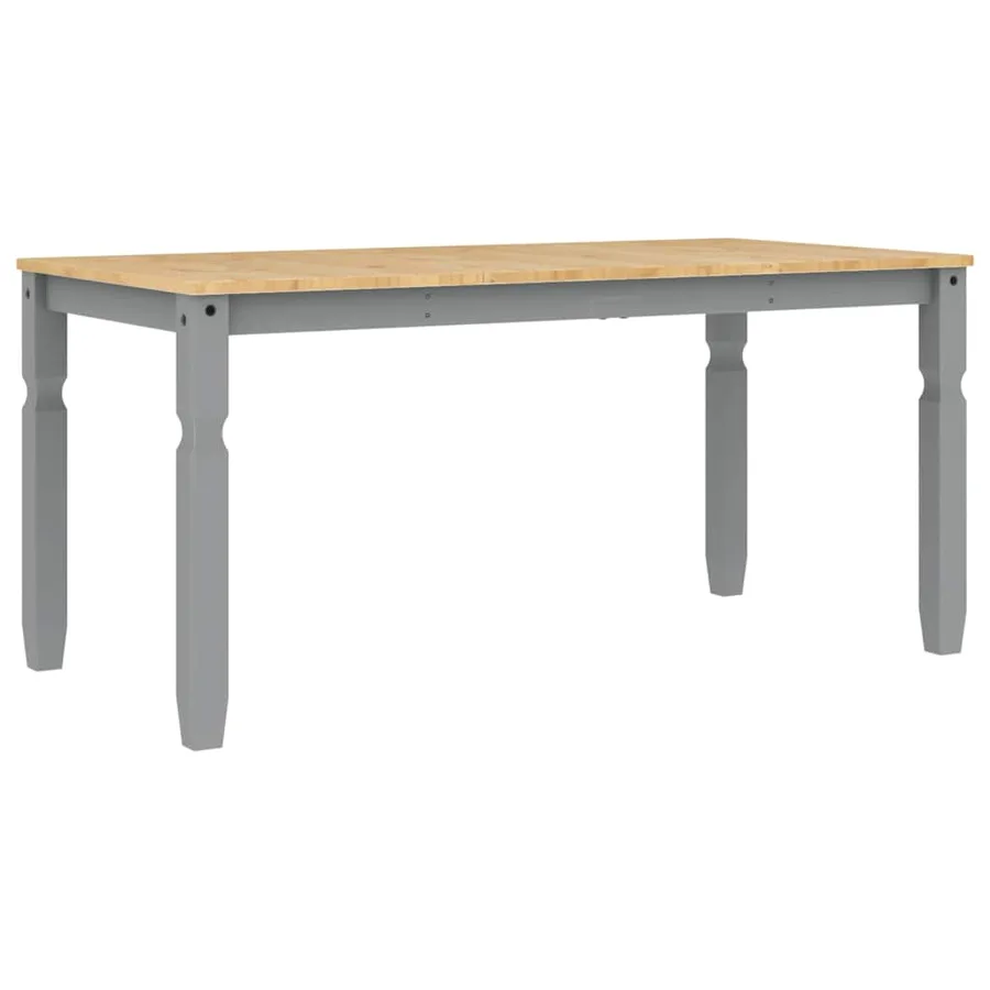 Ensemble à manger PANAMA 3 pcs gris bois de pin massif - 5