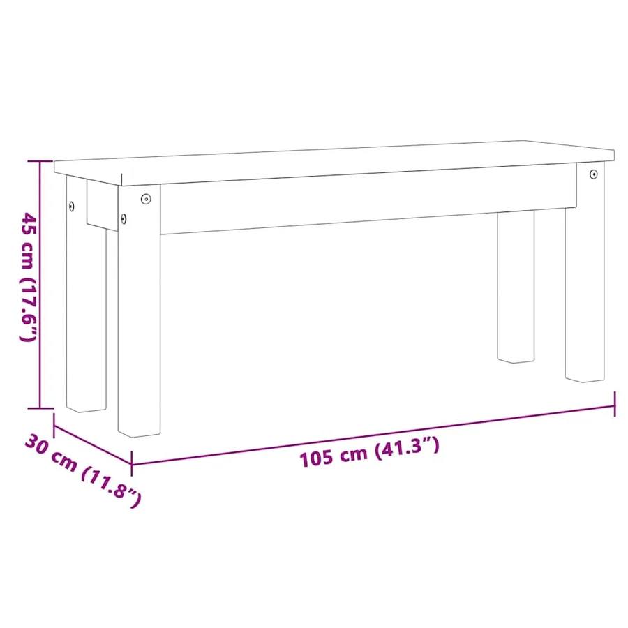 Ensemble à manger PANAMA 3 pcs bois de pin massif - 13