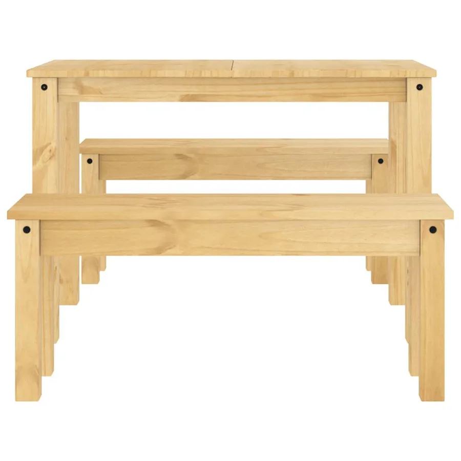 Ensemble à manger PANAMA 3 pcs bois de pin massif - 7