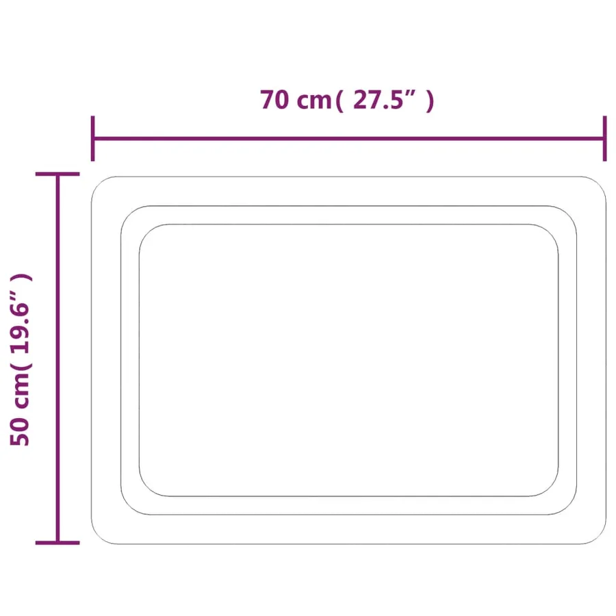 Miroir de salle de bain à LED 50x70 cm - 5