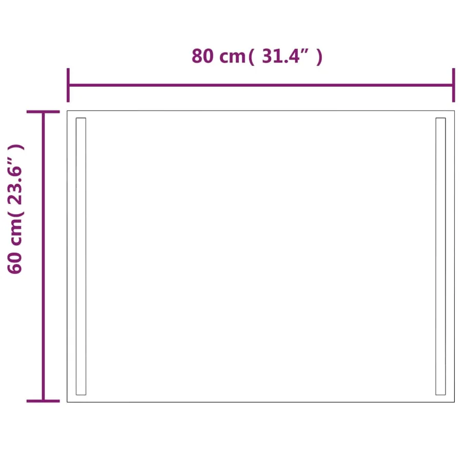 Miroir de salle de bain à LED 60x80 cm - 5