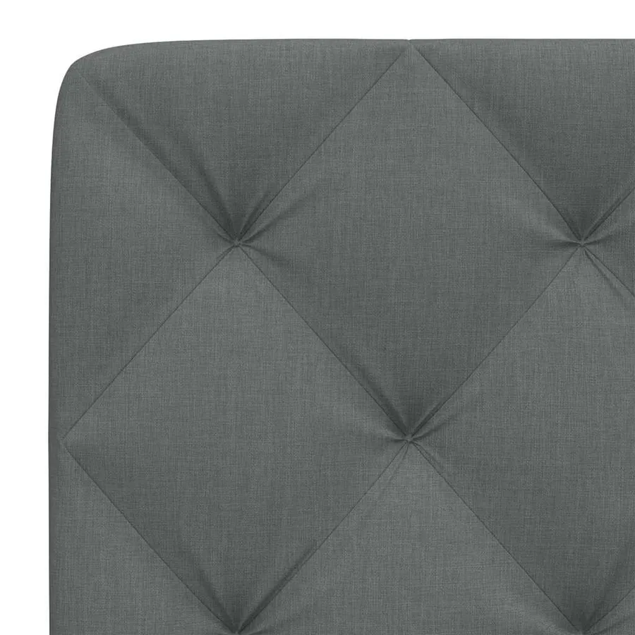 Coussin de tête de lit gris foncé 140 cm tissu - 7