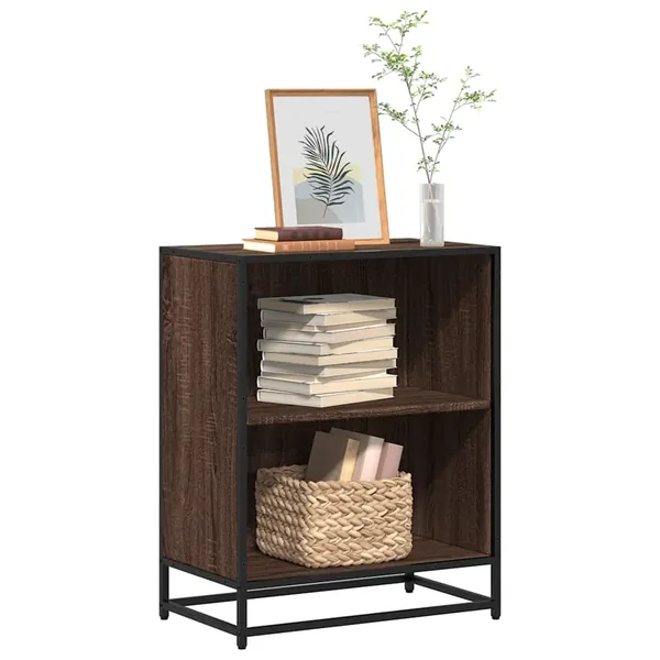 Bibliothèque chêne marron 60x35x76 cm bois d'ingénierie