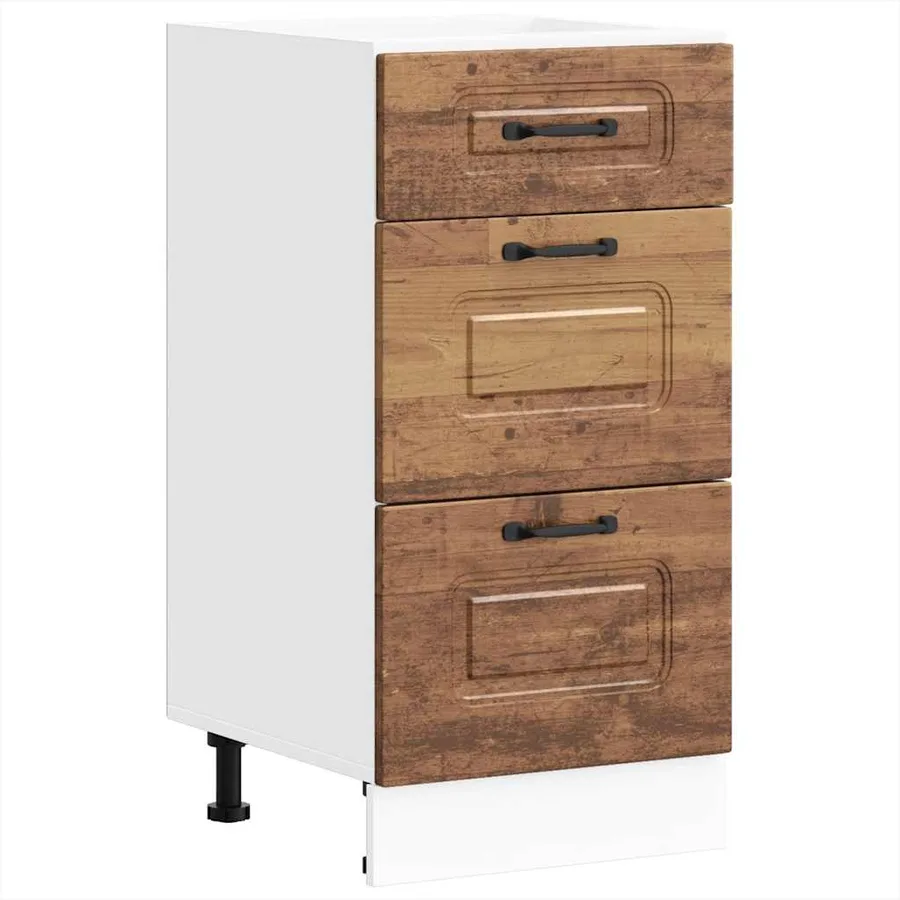 Armoire de cuisine Kalmar vieux bois bois d'ingénierie - 2