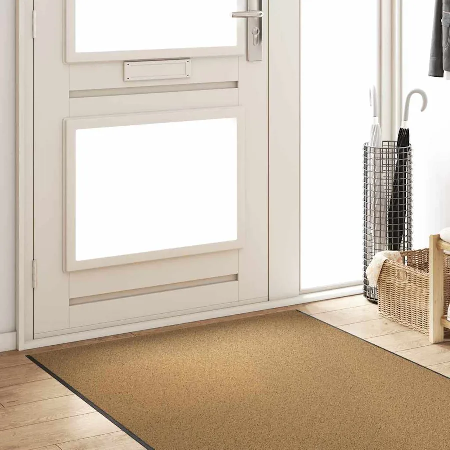 Tapis d'entrée Crème et noir 120 x 350 cm Polyamide et PVC - 3