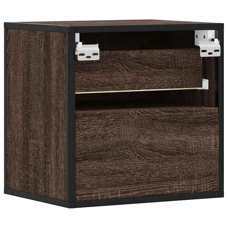 Tables de chevet murales 2 pcs chêne marron 40x31x39,5 cm - 8