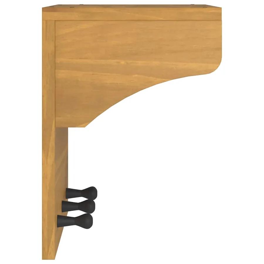 Porte-manteau mural SANDNES 43x30x42 cm bois massif pin - 6