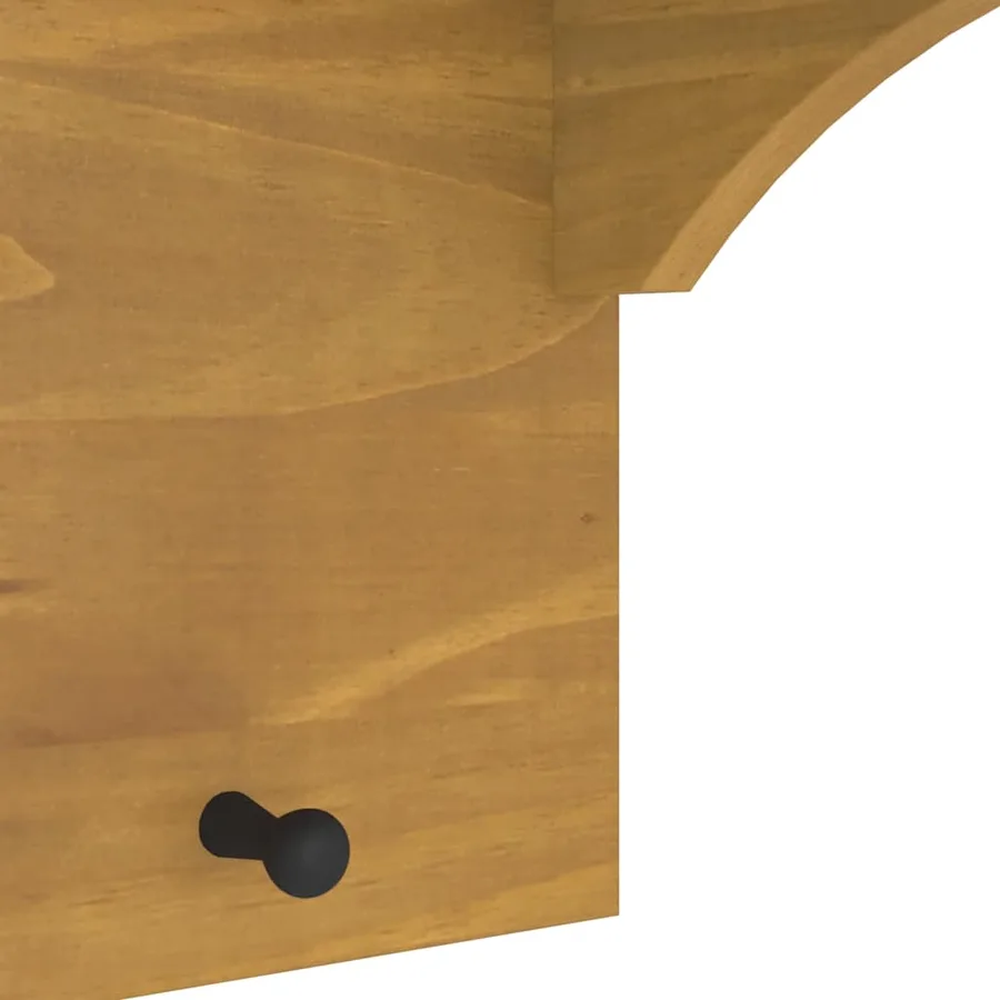 Porte-manteau mural SANDNES 43x30x42 cm bois massif pin - 9