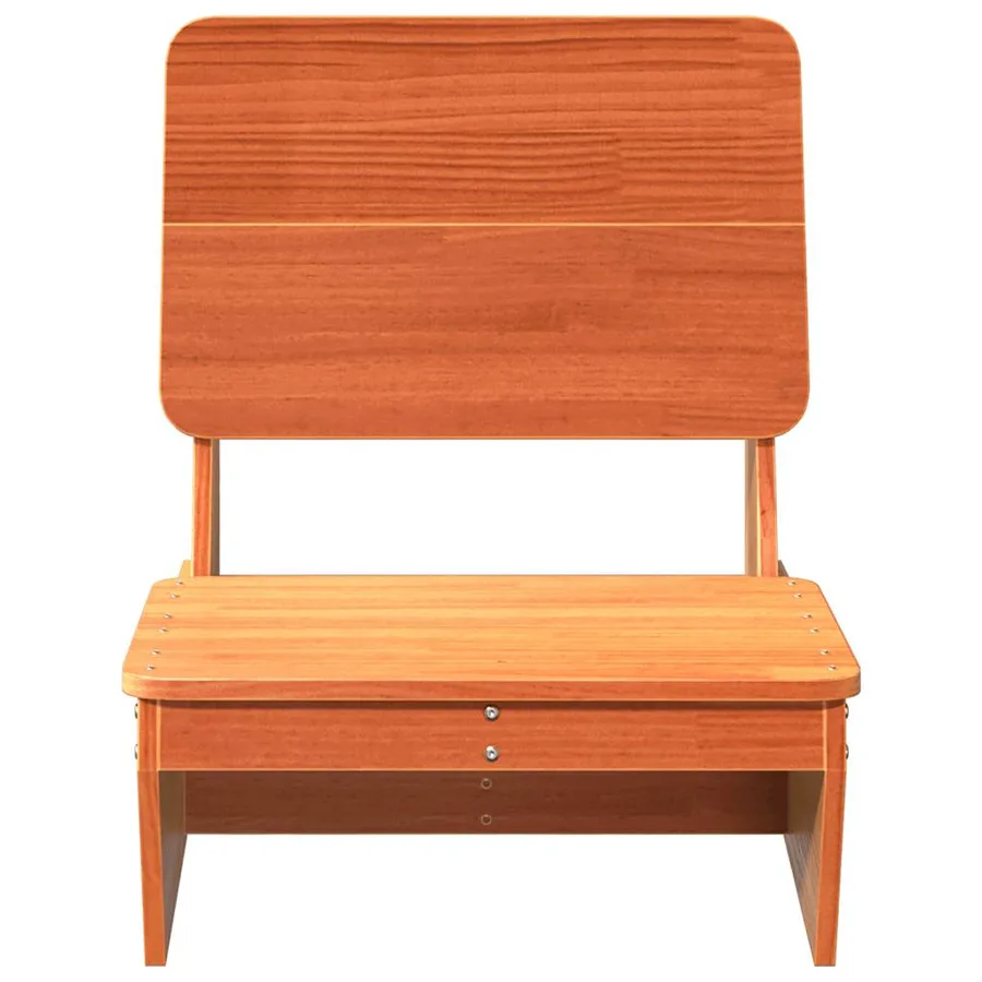 Chaises de jardin lot de 2 cire marron 60x64x70,5 cm - 4