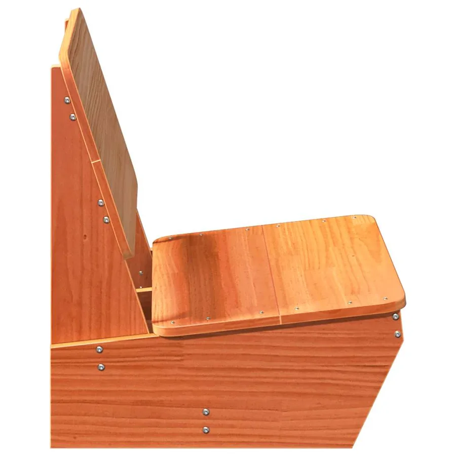 Chaises de jardin lot de 2 cire marron 60x64x70,5 cm - 5