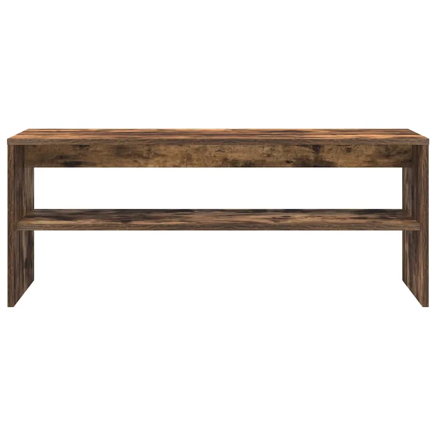 Meuble TV Chêne fumé 100x40x40 cm Bois d'ingénierie - 5