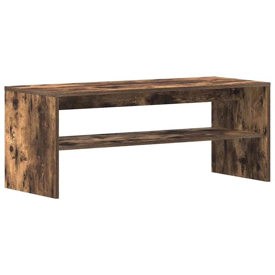 Meuble TV Chêne fumé 100x40x40 cm Bois d'ingénierie - 7