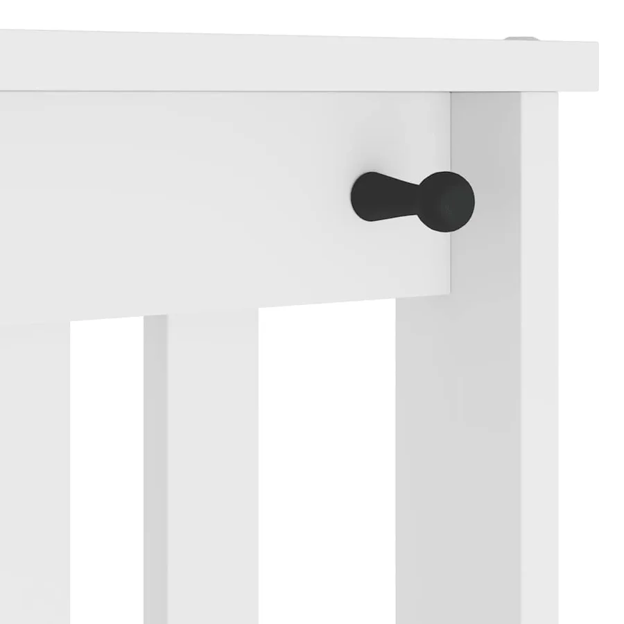 Portemanteau SANDNES blanc 45x40x159,5 cm bois massif pin - 10