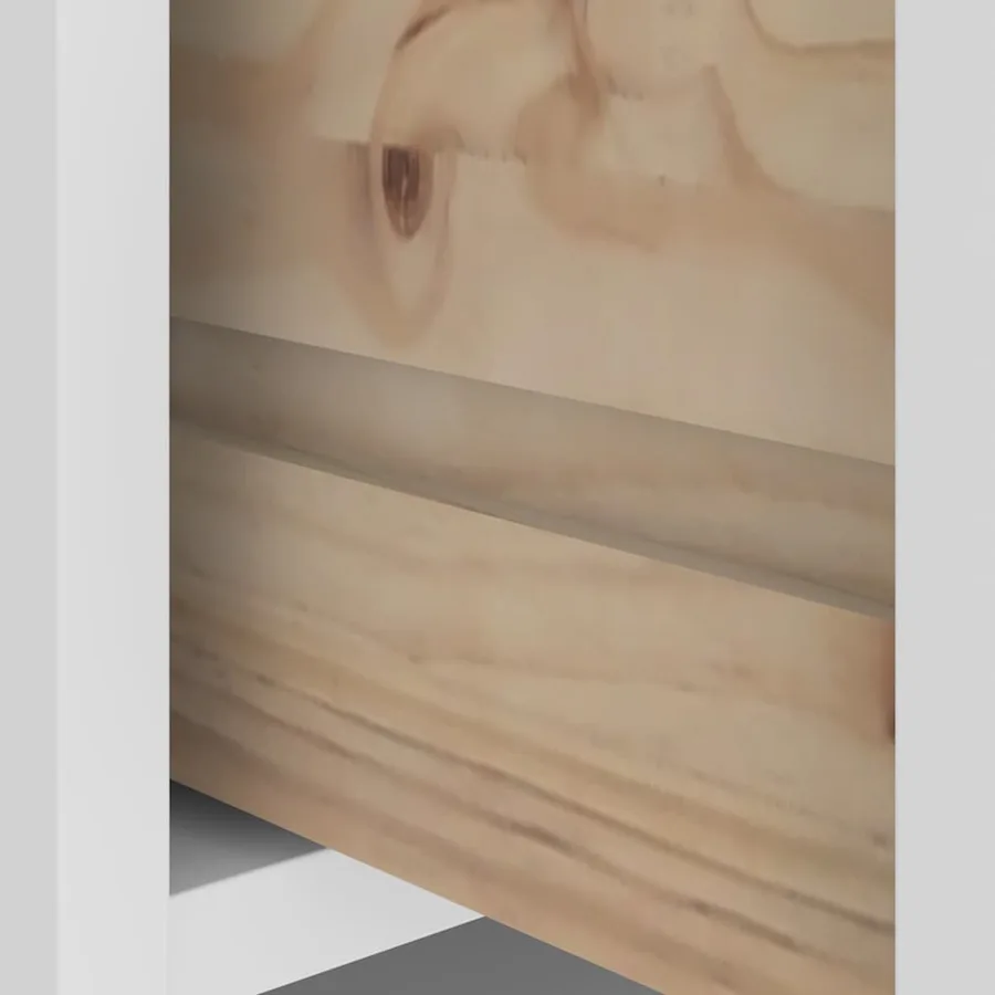 Portemanteau SANDNES blanc 45x40x159,5 cm bois massif pin - 11